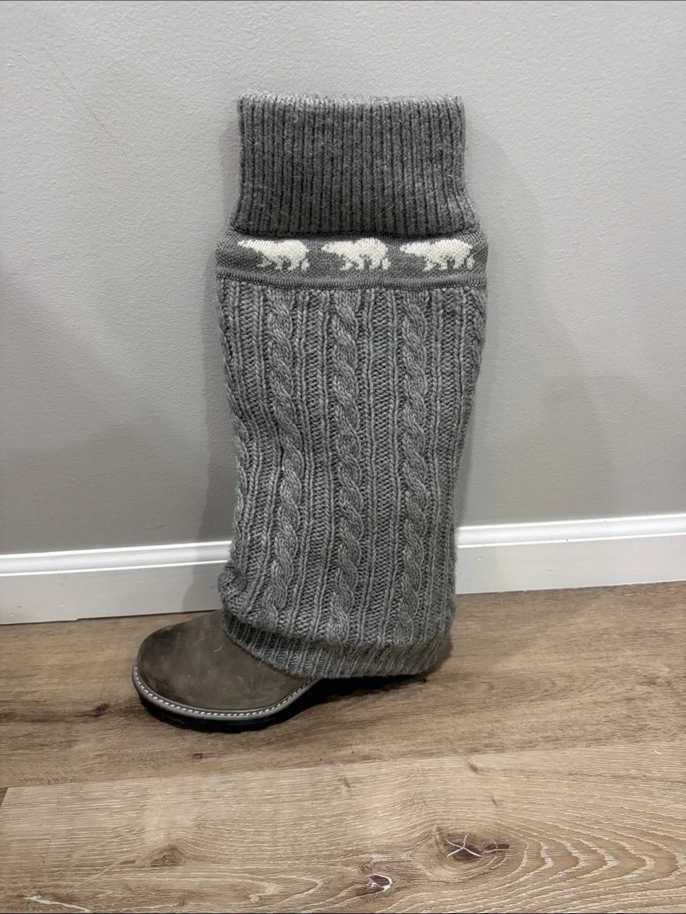 SOREL Crazy cable sweater wedge boot
